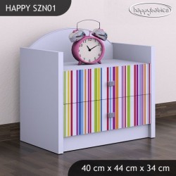 Nočna omarica Happy babies Barvne črte 30 SZN1